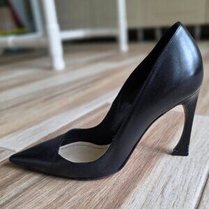 Christian Dior Defile Black Leather Pointy Pump High Heels Shoes Eur. 35